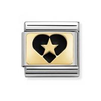 nomination classic plates star in heart charm 03028419