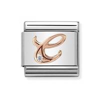 nomination classic letters rose gold c charm 43031003