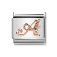 nomination classic letters rose gold a charm 43031001