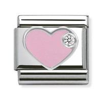 Nomination Silvershine - Pink Love Heart Charm 330305 02