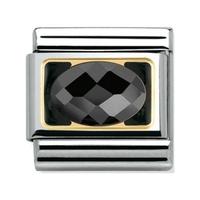 nomination elegance black enamel cz charm 030608 0 011