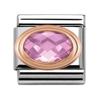 nomination classic pink faceted cubic zirconia charm 430601003