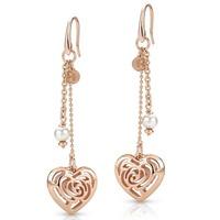 Nomination Roseblush Heart Pearl Dropper Earrings 131408/011
