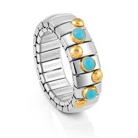 nomination extension 3 turquoise 18ct gold ring 044600 003