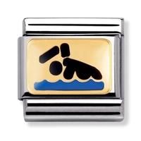 nomination sports sterling silver swimmer charm 030203 0 01