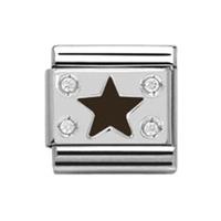 Nomination Silvershine - Black Star Charm 330306 03