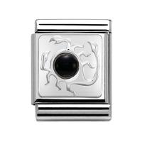 nomination big zodiac scorpio onyx charm 33250108