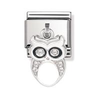 Nomination Charms - Cubic Zirconia Owl Charm 031712-0 02