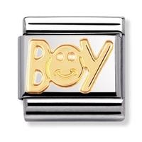 Nomination Stainless Steel Writings - Boy Charm 030107-0 02