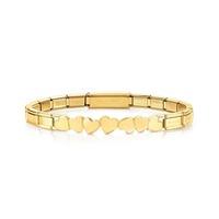 Nomination Trendsetter Gold Hearts Bracelet 021111/001