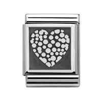 Nomination BIG Dotted Heart Charm 332110/12