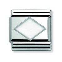 Nomination Symbols - White Rhombus Charm 330202 09