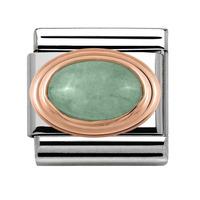 Nomination CLASSIC Rose Gold Green Aventurine Charm 430501/23