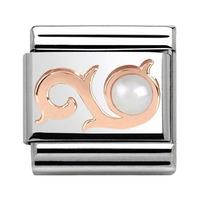 nomination rose gold pearl swirl charm 430308 02