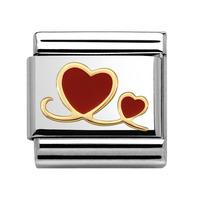 Nomination Love - Two Red Hearts Charm 030283 10