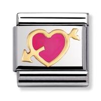 nomination love fuschia heart and arrow charm 030207 0 14