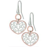 nomination romantica rose gold plated dropper earrings 141550 004