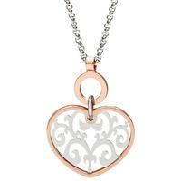 nomination romantica rose gold plated heart pendant 141540 004