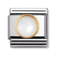 nomination mother of pearl round charm 03050312