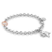 nomination paradiso wing rose gold plated cubic zirconia bracelet 0255 ...