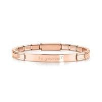 Nomination Trendsetter Rose Gold Plated Be Yourself Bracelet 021110/002