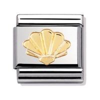 nomination gold shell charm 03011105