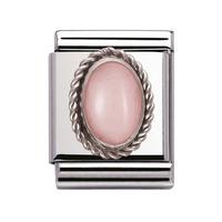nomination big ornate pink opal charm 03251022