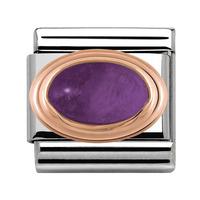 nomination rose gold amethyst charm 430502 02