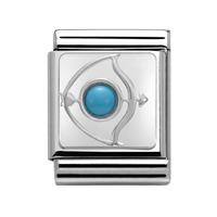 nomination big zodiac sagittarius turquoise charm 33250109