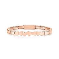 Nomination Trendsetter Rose Gold Hearts Bracelet 021111/002