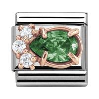 Nomination Rose Gold - Green Drop Charm 430309-03