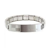 nomination polished and satinised stainless steel bracelet