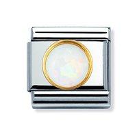 Nomination Composable Classic Round White Opal Charm