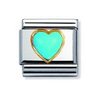 Nomination Composable Classic Turquoise Heart Charm