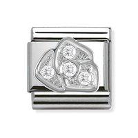 Nomination Composable Classic Silver and Zirconia Flower Charm