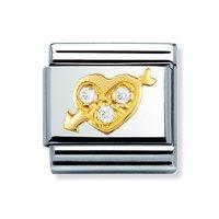 Nomination Composable Classic Zirconia Heart and Arrow Charm