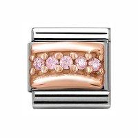 Nomination 9ct Rose Gold Composable Classic Pink CZ Charm