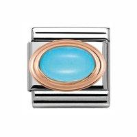 Nomination 9ct Rose Gold Composable Classic Turquoise Charm