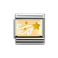 Nomination Composable Classic Gold and Enamel Christmas Shooting Star Charm