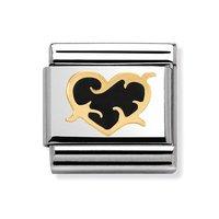 Nomination Composable Classic Black Tribal Heart Charm