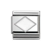 Nomination Composable Classic Silver White Rhombus Charm