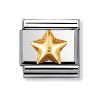 Nomination Composable Classic 18ct Gold Raised Star Charm