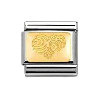 Nomination Composable Classic 18ct Gold and Stainless Steel Interlacing Hearts