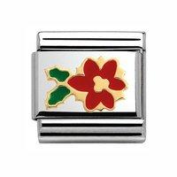 Nomination Composable Classic Gold and Red Enamel Flower Charm