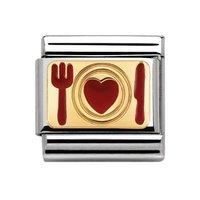 Nomination Composable Classic Gold Heart Plate Charm