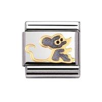 Nomination Composable Classic 18ct Gold and Enamel Mouse Charm