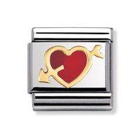 Nomination Composable Classic Red Heart and Arrow Charm