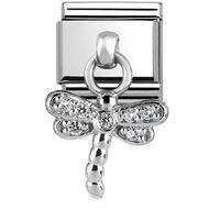 Nomination Composable Classic CZ Hanging Dragonfly Charm