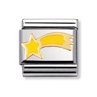 Nomination Composable Classic 18ct Gold and Enamel Shooting Star Charm