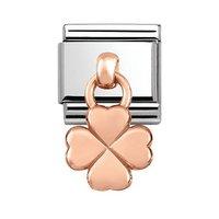 Nomination 9ct Rose Gold Composable Classic Hanging Clover Charm